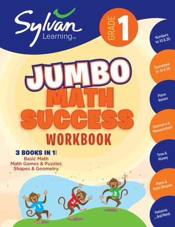 1st Grade Jumbo Math Success Workbook Paperback by Sylvan Learning