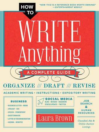 How to Write Anything Paperback by Laura Brown