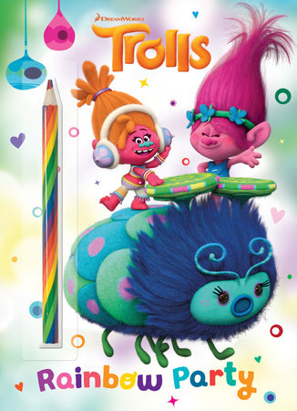 Rainbow Party! (DreamWorks Trolls) Paperback by Golden Books; illustrated by Fabio Laguna
