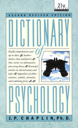 Dictionary of Psychology Paperback by J.P. Chaplin, Ph.D
