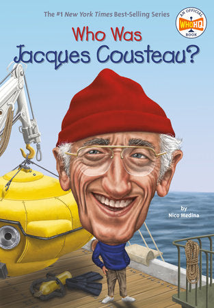 Who Was Jacques Cousteau? Paperback by Nico Medina; Illustrated by Dede Putra