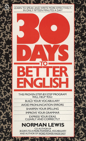 Thirty Days to Better English Paperback by Norman Lewis