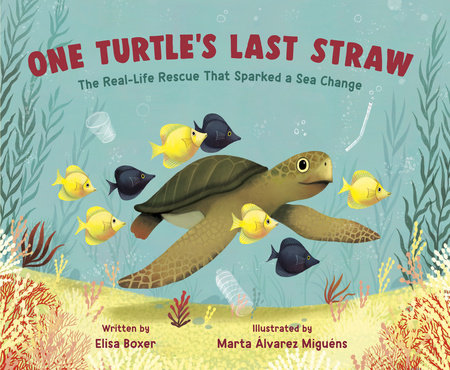 One Turtle's Last Straw Hardcover by Elisa Boxer; illustrated by Marta Álvarez Miguéns
