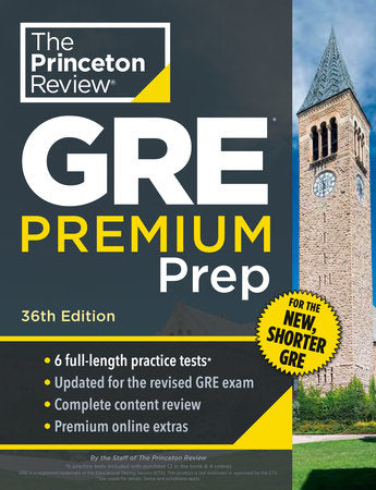 Princeton Review GRE Premium Prep, 36th Edition Paperback by The Princeton Review