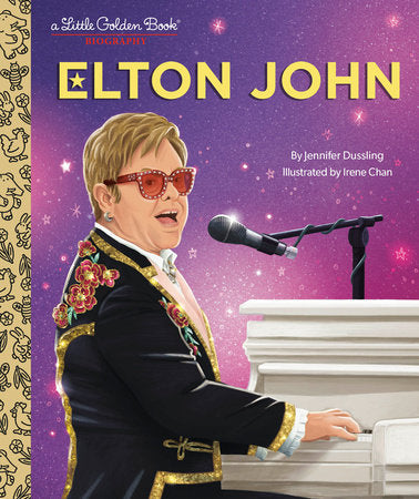 Elton John: A Little Golden Book Biography Hardcover by Jennifer Dussling; illustrated by Irene Chan