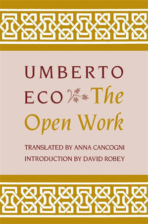 Open Work Paperback by Umberto Eco