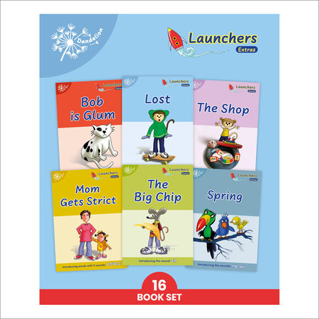 Phonic Books Dandelion Launchers Extras Stages 8-15 Lost (Blending 4 and 5 Sound Words, Two Letter Spellings ch, th, sh, ck, ng) Boxed Set by Phonic Books