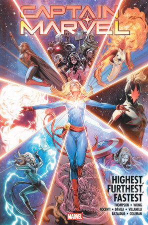 Captain Marvel: Highest, Furthest, Fastest Omnibus Carmen Carnero Cover Hardcover by Kelly Thompson