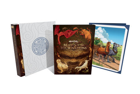 Beasts of the Four Nations: Creatures from Avatar: The Last Airbender and The Legend of Korra (Deluxe Edition) Hardcover by Written by John O'Bryan and created by Bryan Konietzko and Michael Dante DiMartino. Cover art by Devin Elle Kurtz.