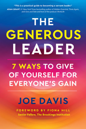 The Generous Leader Hardcover by Joe Davis