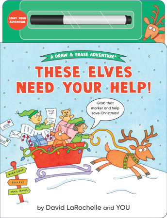 These Elves Need Your Help! Board Book by David LaRochelle; Illustrated by David LaRochelle
