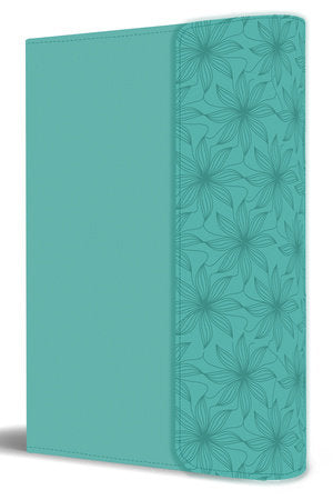 Biblia RVR 1960 tamaño manual, símil piel aquamarina con solapa e imán / Spanish Bible RVR 1960 Handy Size Large Print Leathersoft with magnet Hardcover by Reina Valera Revisada 1960