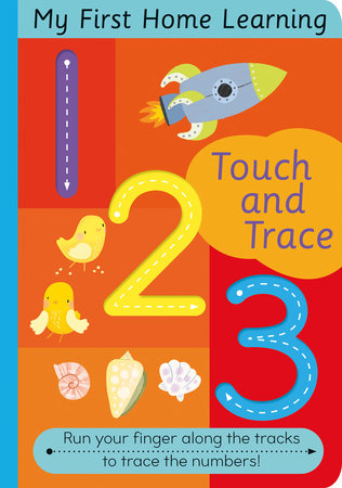 Touch and Trace 123 Board Book by Harriet Evans; illustrated by Jordan Wray