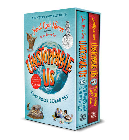 Unstoppable Us: The Two-Book Boxed Set Boxed Set by Yuval Noah Harari; illustrated by Ricard Zaplana Ruiz