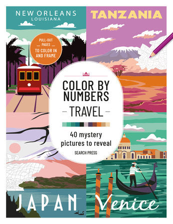 Color by Numbers Travel Paperback by Search Press