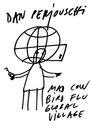 Mad Cow, Bird Flu, Global Village Hardcover by Dan Perjovschi