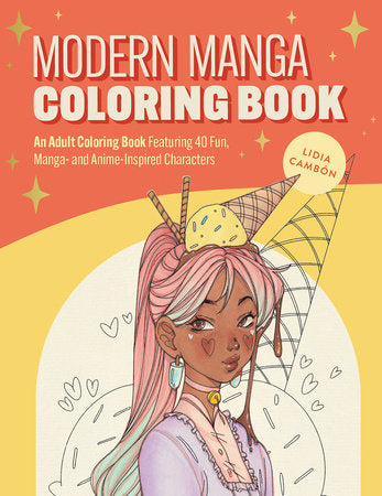 The Modern Manga Coloring Book Paperback by Lidia Cambón