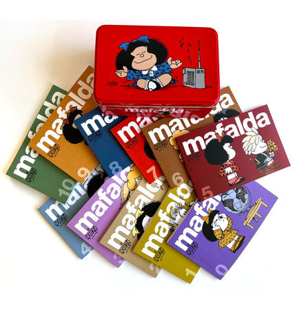 11 tomos de MAFALDA en una lata roja (Edición limitada) / 11 Mafalda's titles in a red can (Limited Edition) Paperback by Quino