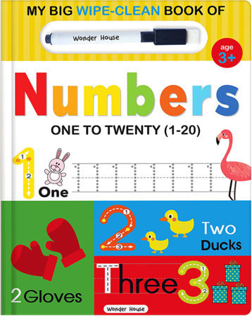 My Big Wipe And Clean Book of Numbers for Kids : 1 to 20 Board Book by Wonder House Books