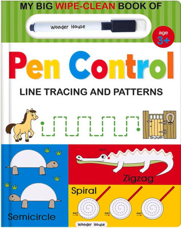 My Big Wipe And Clean Book of Pen Control for Kids : Line Tracing And Patterns Board Book by Wonder House Books