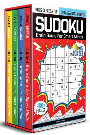 Sudoku - Brain Games For Smart Minds Box Set Of 4 Books : Brain Booster Puzzles for Kids, 480 + Fun Games. Combo of Easy, Hard, Killer, Complex Levels. Boxed Set by Wonder House Books