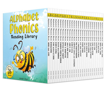Alphabet Phonics - Reading Library For Children (Boxset of 26 books) Boxed Set by Wonder House Books
