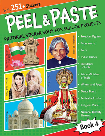 Peel & Paste - Pictorial Sticker Book For School Projects - Book 4 Paperback by Wonder House Books