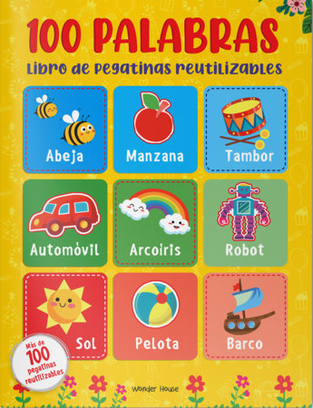 Reusable Sticker Book 100 Words - Spanish Paperback by Wonder House Books