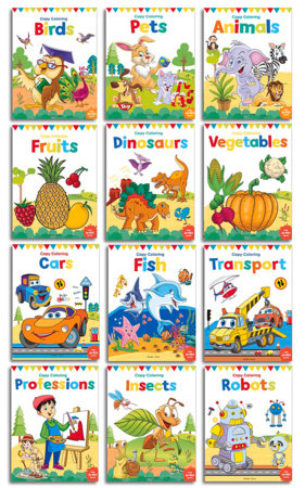 Colouring Books Boxset: Pack of 12 Copy Colour Books For Children Boxed Set by Wonder House Books