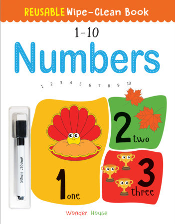 Reusable Wipe And Clean Book 1-10 Numbers : Write And Practice Numbers (1-10) Paperback by Wonder House Books