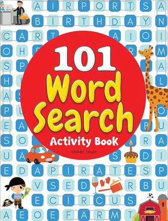 101 Word Search Activity Book: Large Grid Word Search Puzzles for Kids With Attractive Illustrations Paperback by Wonder House Books