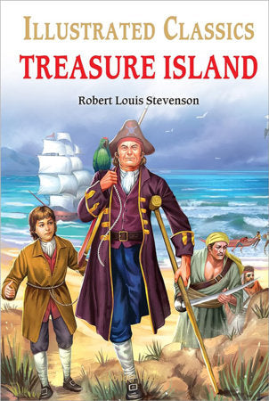 Treasure Island : llustrated Abridged Children Classic English Novel with Review Questions (Hardback Hardcover by Wonder House Books