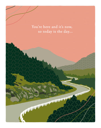Positively Green Greeting Cards: Birthday - You're Here and It's Now (Pack of 6) Merchandise by Compendium
