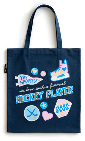In Love with a Fictional Hockey Player Tote Bag Merchandise by Out of Print