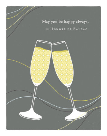 Positively Green Greeting Cards: Wedding - May you be happy always (Pack of 6) Merchandise by Compendium