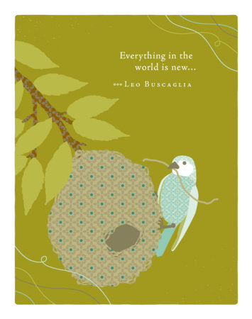 Positively Green Greeting Cards: New Home - Everything in the world is new (Pack of 6) Merchandise by Compendium