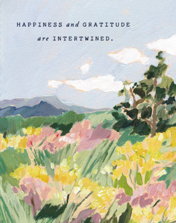 Love Muchly Greeting Cards: Thank You - Happiness and gratitude are intertwined (Pack of 6) Merchandise by Compendium