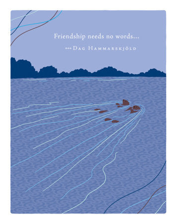 Positively Green Greeting Cards: Friendship - Friendship needs no words… (Pack of 6) Merchandise by Compendium