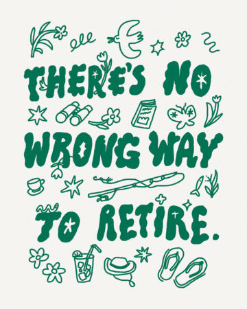 Humor Us Greeting Cards: Retirement - There's no wrong way to retire (Pack of 6) Merchandise by Compendium