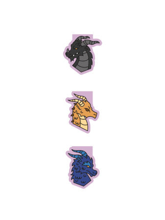 Rebecca Yarros's Fourth Wing: Dragons of Navarre Magnetic Bookmark Set of 3 - Magnetic Bookmarks Merchandise by Out of Print