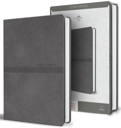 Biblia RVR 1960 letra grande, tamaño manual, símil piel gris, edición económica / RVR 1960 Bible, Large Print Handy Size, Gray Imitation Leather, Economic Paperback by Reina Valera Revisada 1960