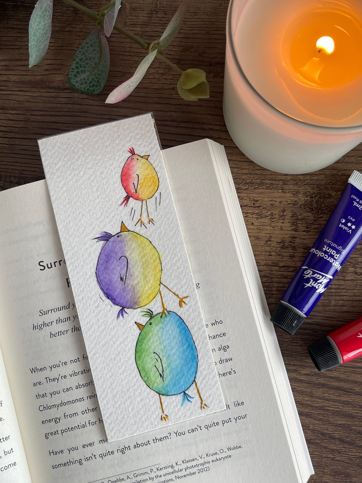 Handmade Watercolor Bookmark