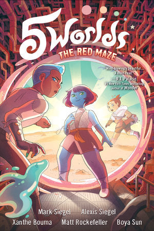 5 Worlds Book 3: The Red Maze Paperback by Mark Siegel and Alexis Siegel; illustrated by Xanthe Bouma, Matt Rockefeller, and Boya Sun