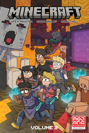 Minecraft Volume 3 (Graphic Novel) Paperback by Written by Sfé R. Monster, Illustrated by Sarah Graley with Stef Purenins, Lette red by John. J Hill