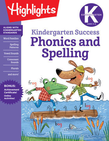 Kindergarten Phonics and Spelling Learning Fun Workbook Paperback by Highlights Learning