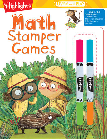 Highlights Learn-and-Play Math Stamper Games Paperback by Highlights Learning