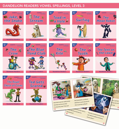 Phonic Books Dandelion Readers Vowel Spellings Level 3 Jake, the Snake Boxed Set by Phonic Books