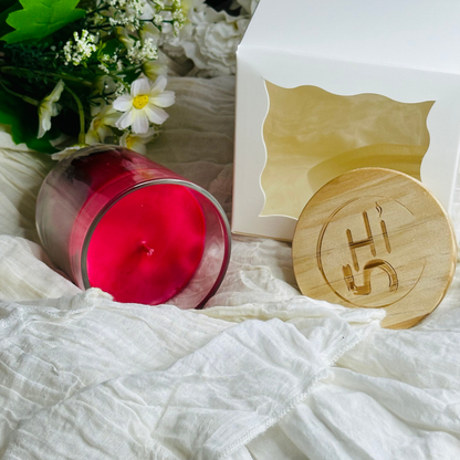 Hi5 Scented Candle,  Luxurious Soy Wax, Single Wick, 40-45 Hours Burn Time, 8 oz (172g) 160gm