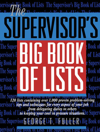 The Supervisor's Big Book of Lists Paperback by George Fuller