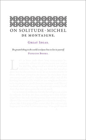 Great Ideas On Solitude Paperback by De_montaigne Michel